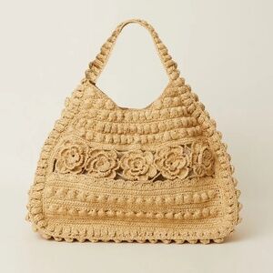 BTB Los Angeles Vienna Large Raffia Shoulder Bag  **NWT**